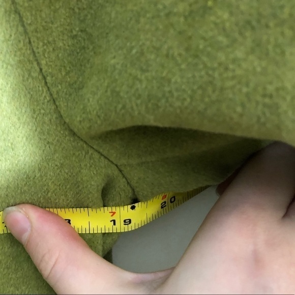 L.L. bean Wool Lined Hooded Jacket Small Women’s Chartreuse Green Coat - Picture 6 of 7